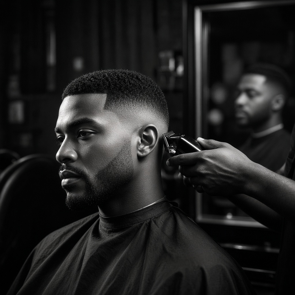 Client in the chair after a precise cut